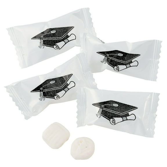 White and Black Graduation Buttermints, Graduation, Party Supplies, Party Favors, Candy, 108 Pieces