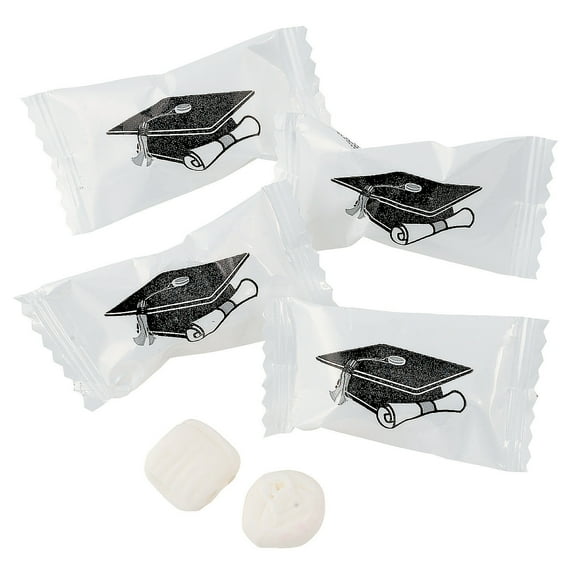 White and Black Graduation Buttermints, Graduation, Party Supplies, Party Favors, Candy, 108 Pieces