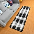 thumbnail image 1 of White and Black 72x24" Runner Rug, Non-Slip Memory Foam Cushion, Anti-Crease for Hallways and Bedrooms, 1 of 7