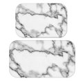 thumbnail image 1 of White and Black Marble Pattern Bath Mat Set Of 2,Non-Slip Rug for Bathroom,Kitchen,Bedroom,Entrance, 30x17 and 23.5x15.7 Inches, 1 of 5