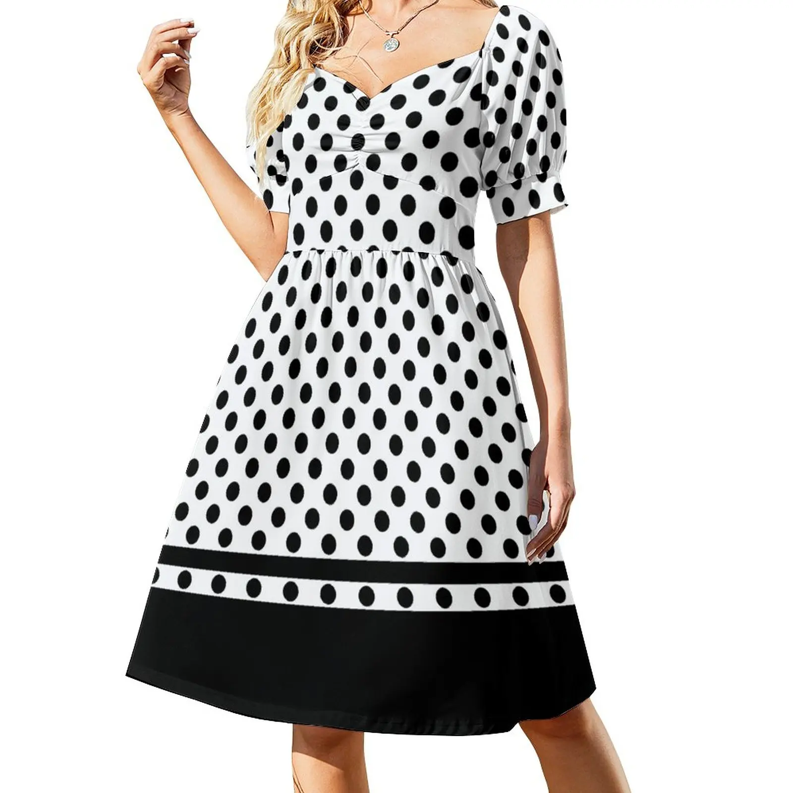 White and Black Polka Dots Pattern Sleeveless Dress women's luxury party dress dresses summer woman 2024 - Walmart.com White and Black Polka Dots Pattern Sleeveless Dress women's luxury party dress dresses summer woman 2024 - Walmart.com