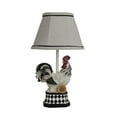 thumbnail image 1 of White and Black Rooster with Sunflower and Harlequin Patterned Accent Lamp, 1 of 3