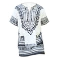 thumbnail image 1 of White and Black Traditional African Dashiki Shirt, 1 of 2