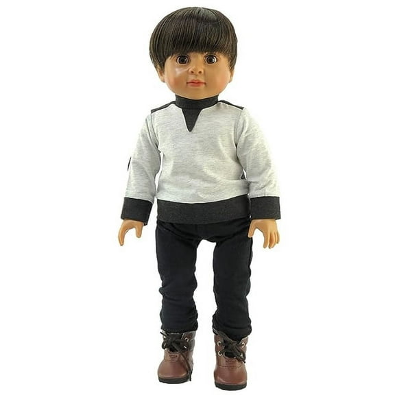 White and Black Winter Pant Set For 18 Inch Dolls