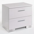thumbnail image 1 of White and Chrome 2-Drawer Nightstand, 1 of 5