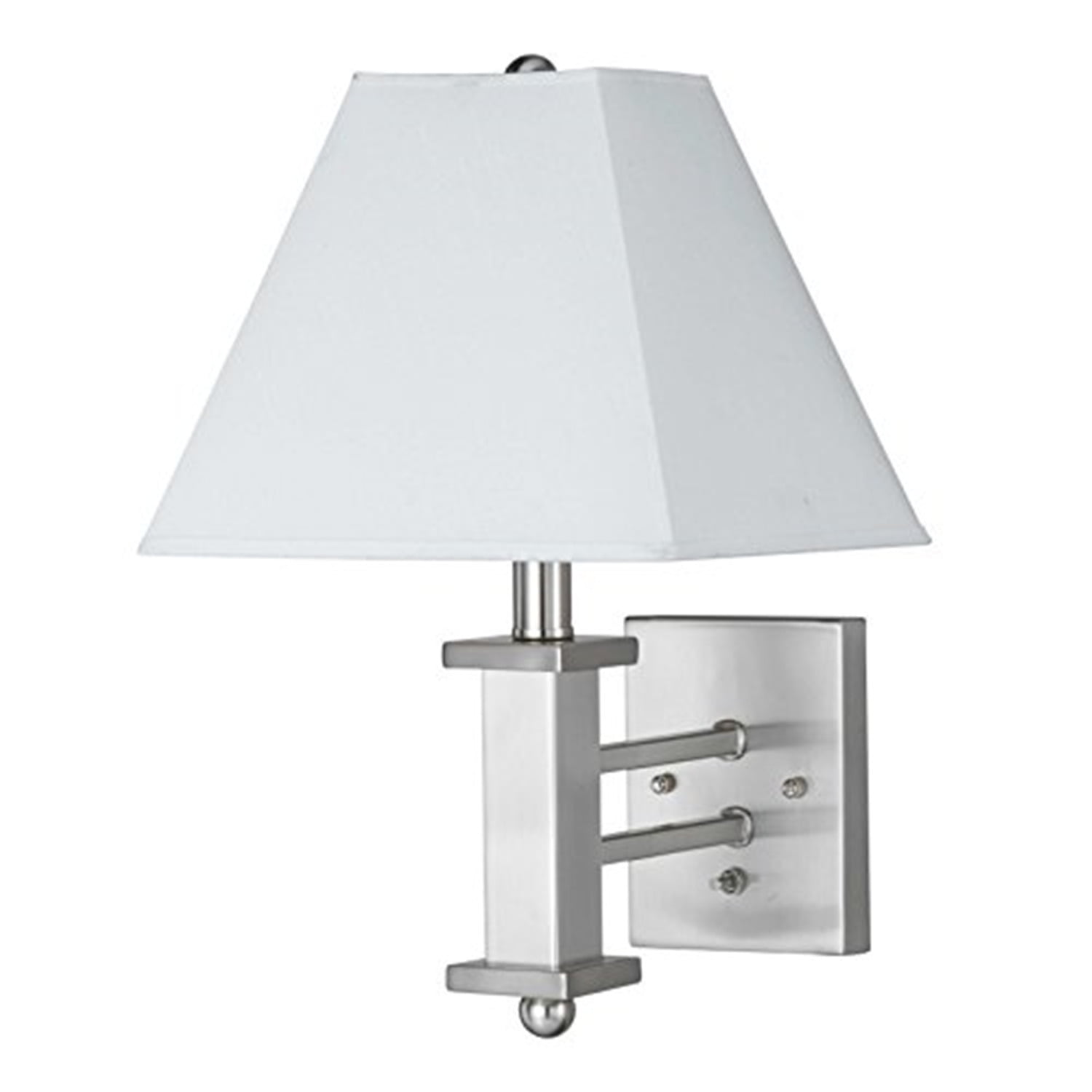White and Chrome Metal 60-watt On/Off Switch Wall Lamp - Walmart.com