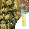 thumbnail image 1 of White and Gold Christmas Mesh Ribbon Roll - 6" X 30Ft Metallic Foil Decorative Mesh for Diy Tree Ornaments, Crafts, and Gift Wrapping, 1 of 7