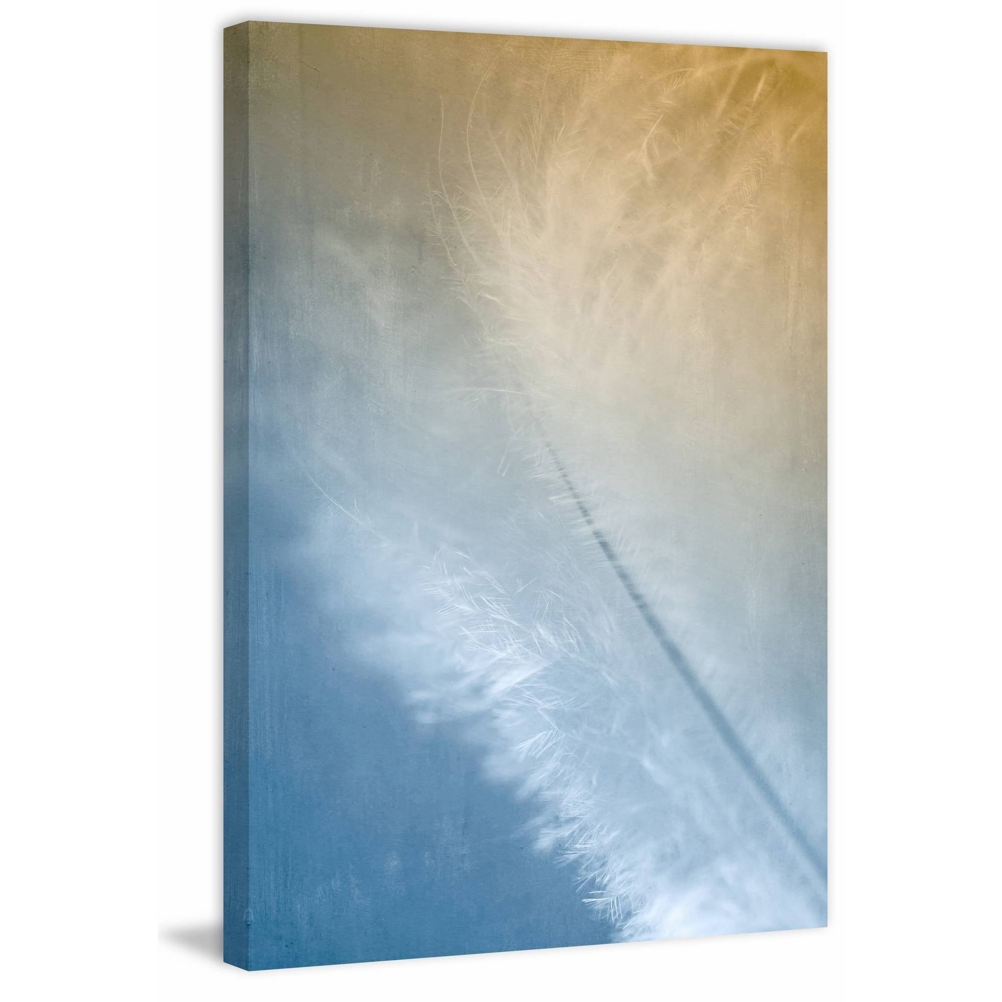 "White and Gold" Painting Print on Wrapped Canvas