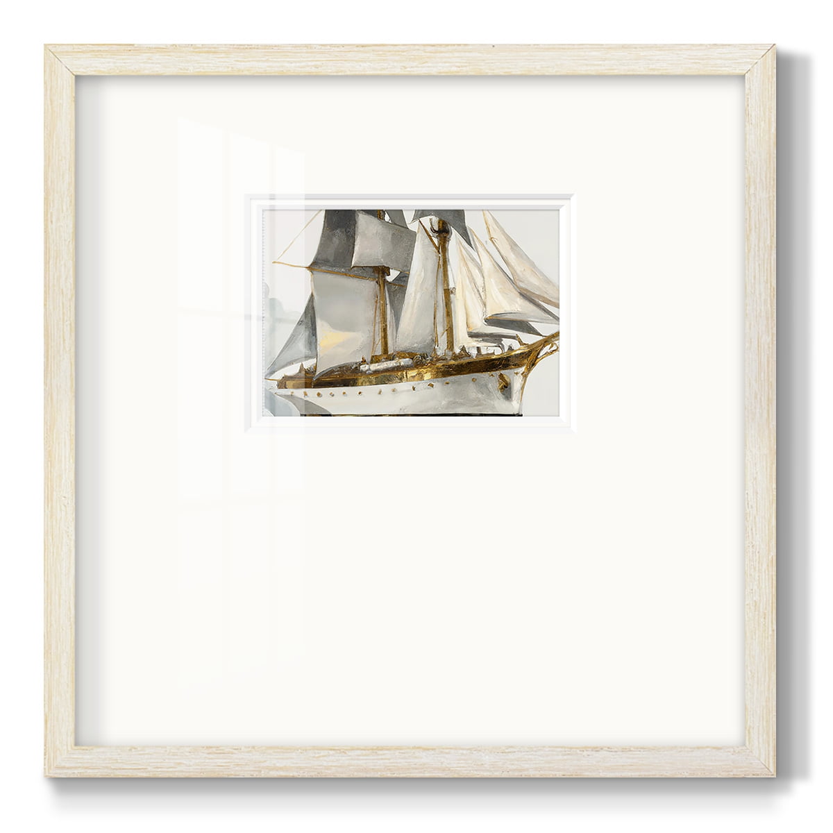 White and Gold SailsPremium Framed Print