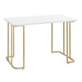 thumbnail image 1 of White and Gold Writing Desk, 1 of 3
