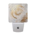 thumbnail image 1 of White and Golden Abstract Night Light LED Dusk to Dawn Auto Sensor Night Lamp Plug-in Nightlight for Bedroom Hallway Kitchen 2 PCs, 1 of 7