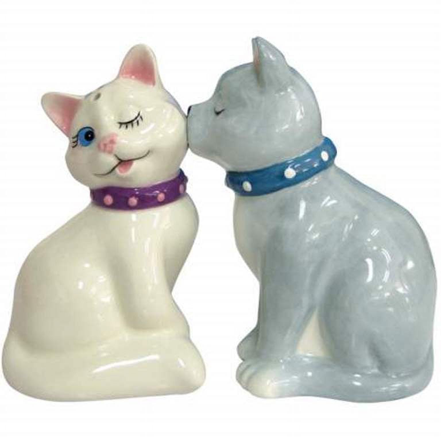 White and Gray Cats Kittens Salt and Pepper Shaker Set
