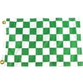 thumbnail image 1 of White and Green Checkered Flag 12x18 Inches - Perfect for UTV ATV SxS Boats - Attach to Whip Lights or Flag Poles - Double Sided - Ulti Offroad, 1 of 4