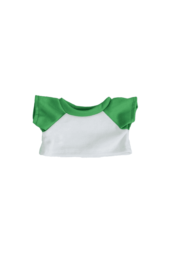White and Green T-Shirt 14-18 Inch Plush Toy Apparel Two-Tone Shirt