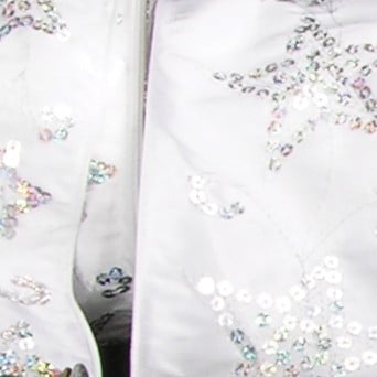 White and Silver Sequined Stars Wired Craft Ribbon 4" x 20 Yards