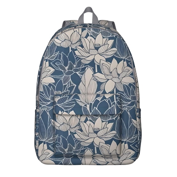 White and Yellow Daisy Vintage Backpack – Cute Bohemian School Bag with Floral Artwork, Anti-theft Features, and Comfortable Shoulder Straps