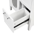 thumbnail image 1 of White bathroom vanity with solid wood, MDF and pre - drilled holes for 8 - inch faucet, 1 of 7