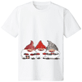 thumbnail image 1 of White bearded Santa Claus, three brothers swinging on the swing, Christmas short sleeved 3508282_white, 1 of 3