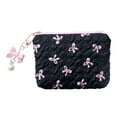 thumbnail image 1 of White bow lazy storage bag portable travel cosmetic bag GXJ A1W4, 1 of 1