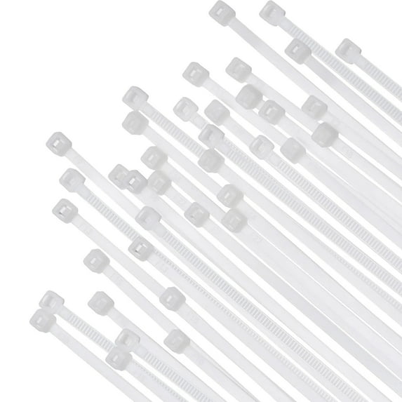 White cable ties 12" White Zip Cable Ties (100 Pack) 40lbs Tensile Strength Heavy Duty Premium Nylon Cable Wire Ties For Indoor And Outdoor By (White) White