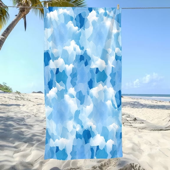 White clouds on beach towels oversized beach towels indoor outdoor beach towels holiday gifts beach towels birthday gifts beach towels family beach towels