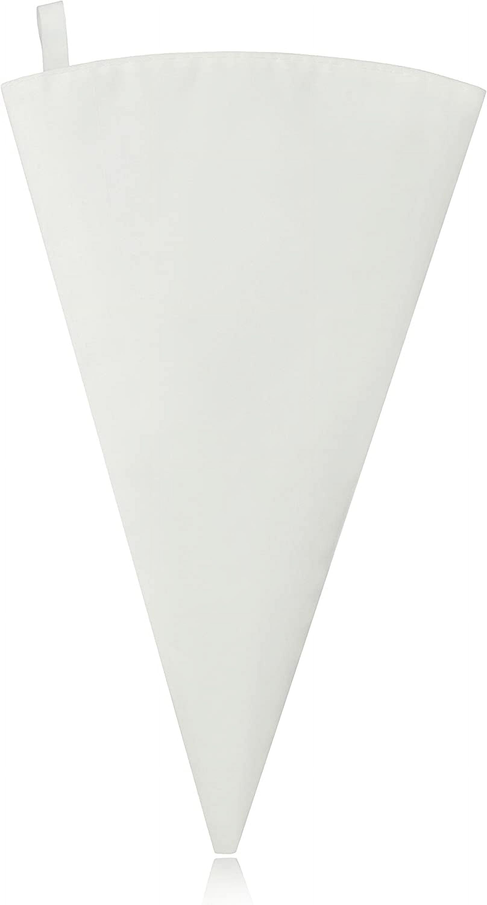 Silicone Piping Bag - Reusable 18-Inch Pastry Bag For Cake Decorating, Fondant, Cream, DIY Baking (White)