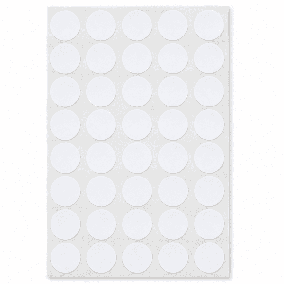 White dot stickers, round labels 19mm - 1000 Pack by Royal Green