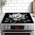 thumbnail image 1 of White floral Stove Top Cover for Home Decoration Kitchen Pad Non-Stick Washable Cooktop Covers Countertop Protector Keep Stove Clean 28"x20", 1 of 7