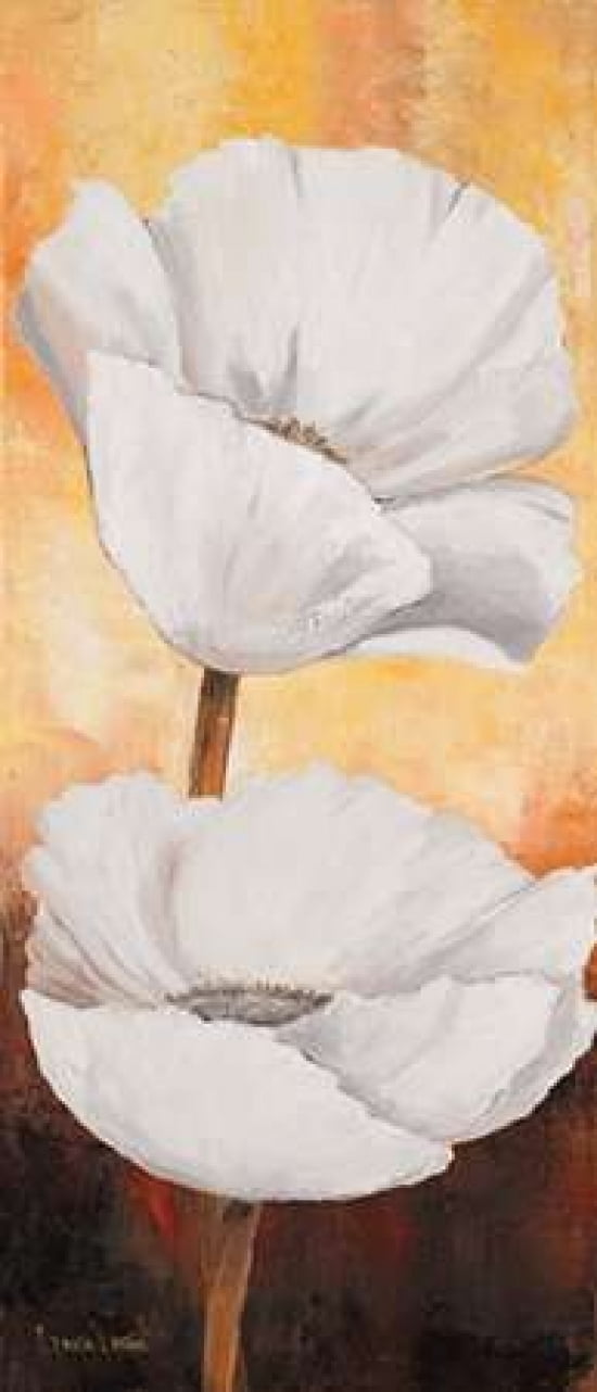 White flowers I Canvas Art - Lenna Lotus (10 x 20)