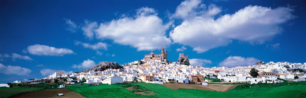 White houses Andalusia Olvera Spain Canvas Art - Panoramic Images (27 x 9)