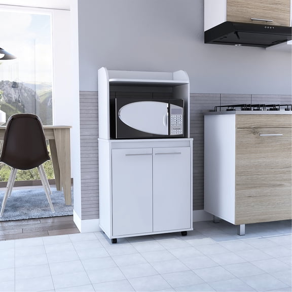 White kitchen cabinet with specific countertop dimensions | For efficient kitchen use | Brings a practical and stylish touch