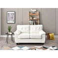 thumbnail image 1 of White loveseat with easy assembly / Quick setup for immediate comfort, 1 of 2