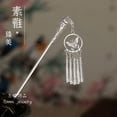 thumbnail image 1 of White magnolia hairpin, new Chinese style, ancient style, high-end hairpin, temperament, Hanfu cheongsam hairpin, step-shaking hair accessory, 1 of 97