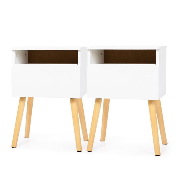 White modern bedside table with drawers | In various living spaces | Constructed with high-quality materials