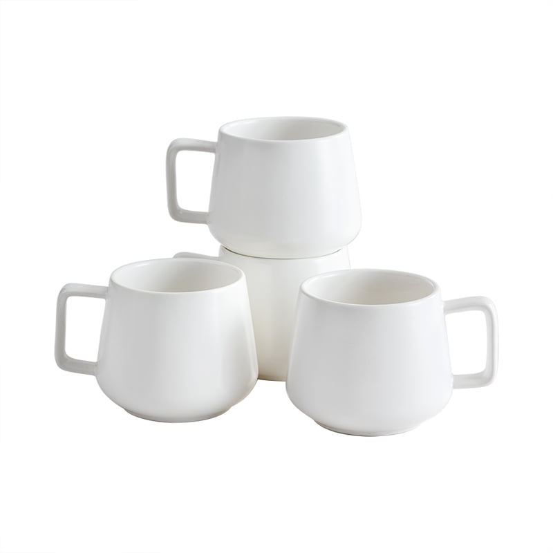 White mugs/cups coffee and tea 12 oz set of 4 Durable