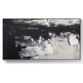 thumbnail image 1 of White original, unique, hand-painted, abstract, 3D, textured painting on canvas with black, beige and off-white decor,(61*122cm)24*48 Inches,Unstretched,Frameless, 1 of 1