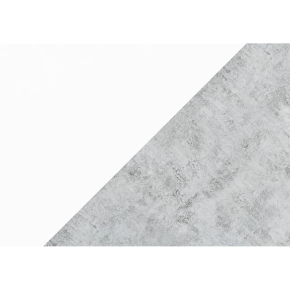 White particle board console, modern angular shape / Add style to entryway, living room