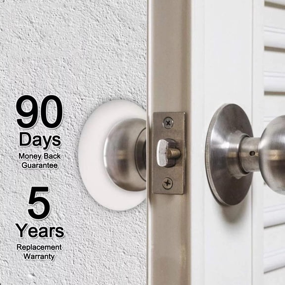 White pvc door wall protector pad, 2x2 inch anti-collision bumper for noise reduction and home protection