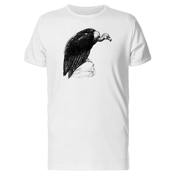 White-rumped Vulture Sketch T-Shirt Men -Image by Shutterstock, Male Small