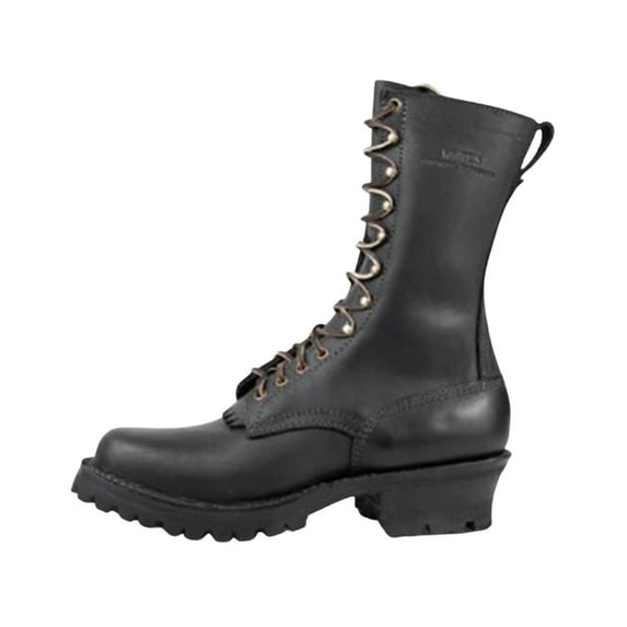 White's Men's Boot Centennial Smokejumper 10" Lace-Up Work Round Toe - C409V-BLK 10 D(M) US