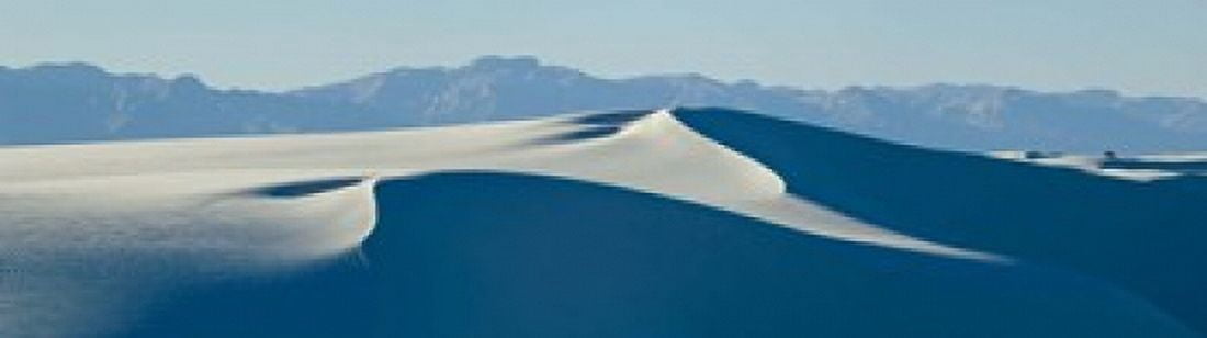 White sand dunes with mountains in the background White Sands National Monument New Mexico USA Canvas Art - Panoramic Images (20 x 6)