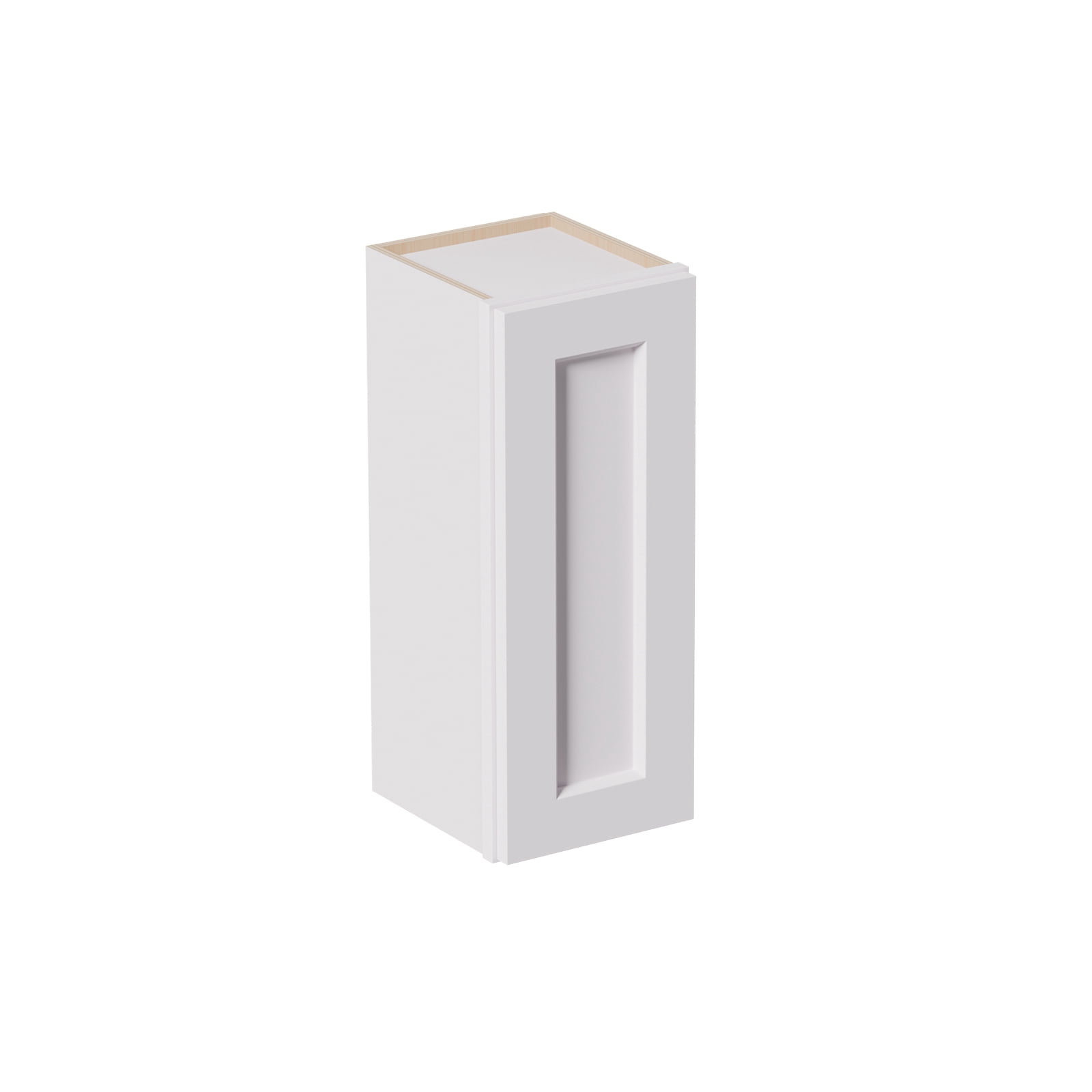 White shaker Solid Wood Single Door Wall Cabinet 1 Door and 2 Shelves ...