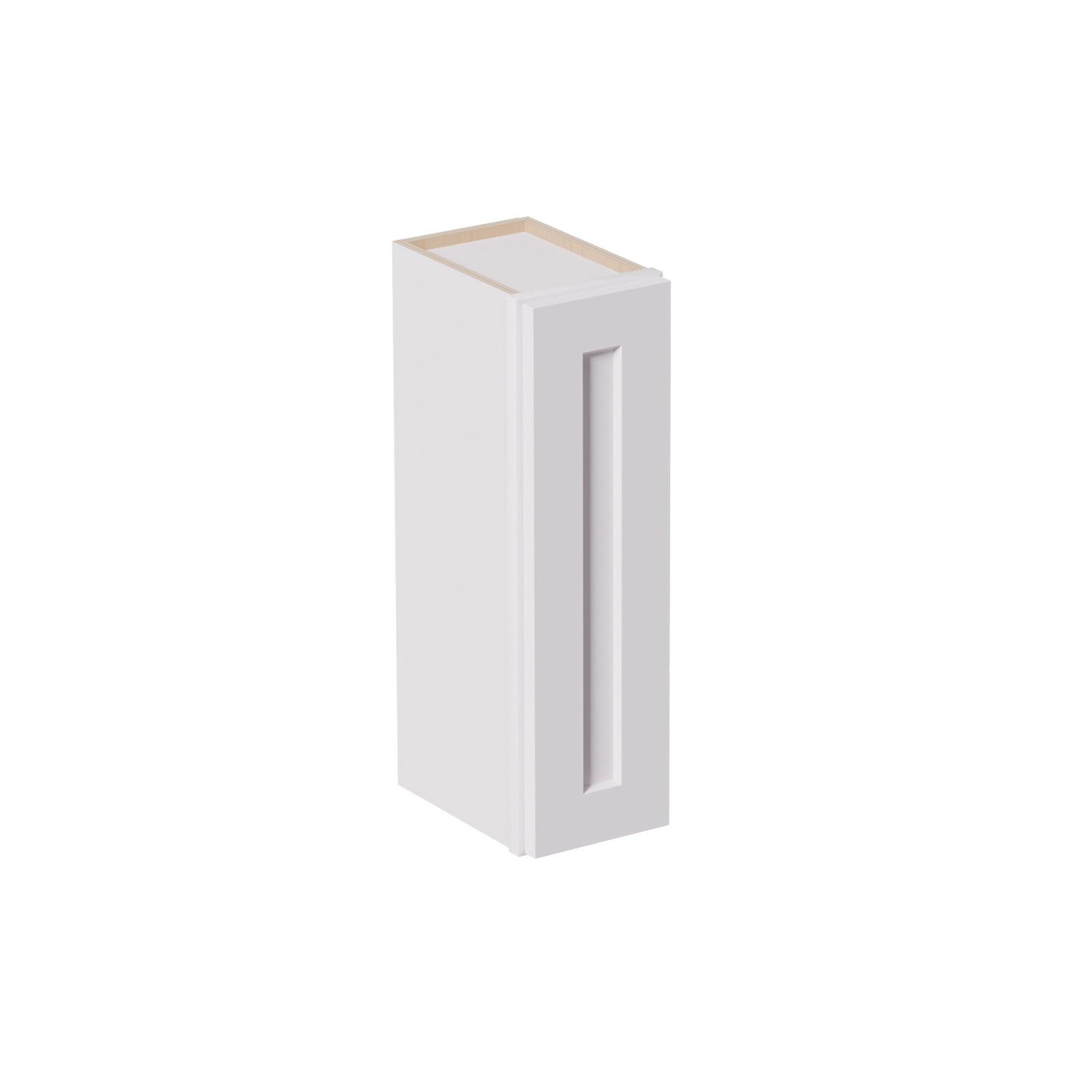 White shaker Solid Wood Single Door Wall Cabinet 1 Door and 2 Shelves ...