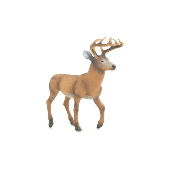 White-tailed Deer, Buck, Male, Museum Quality, Educational, Hand Painted, Rubber Animal, Realistic, Diorama, Toy, Kids, Gift, 7 Inches. CH836 BB195