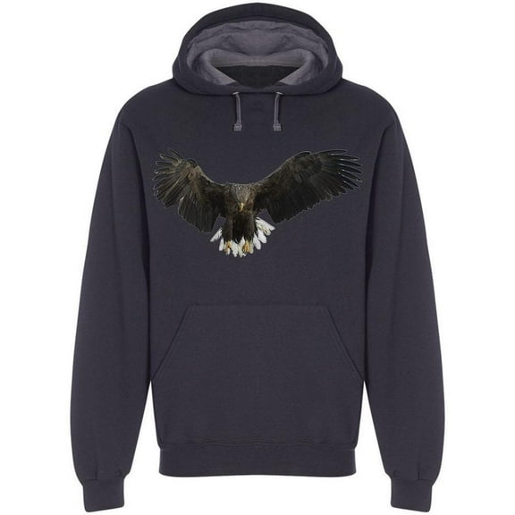 White-tailed Eagle Flying Hoodie Men -Image by Shutterstock, Male x-Large
