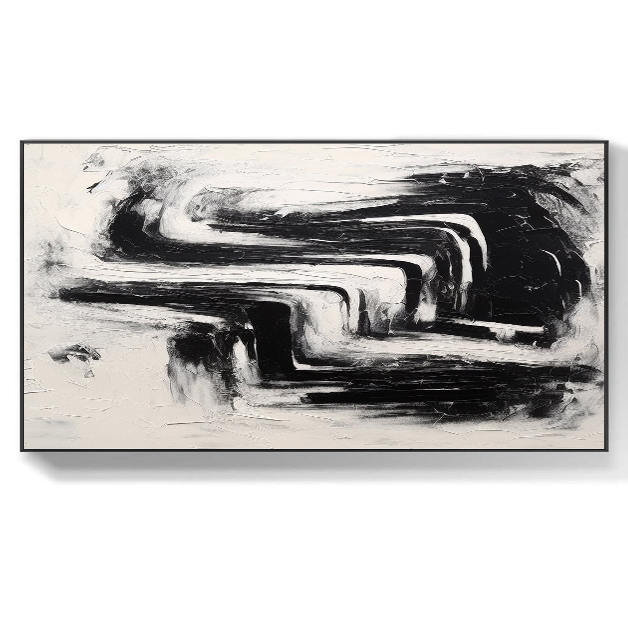 Curated visual reference: Black Minimalist Abstract Art Reference: White Texture Painting Black And White Minimalist Painting Large Black