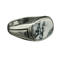 White turquoise ring, Rings For men's Statement ring Silver Ring Handmade 925K Sterling Silver White Gemstone Ring Gift For Graduation ||Ali Baba Jewellery