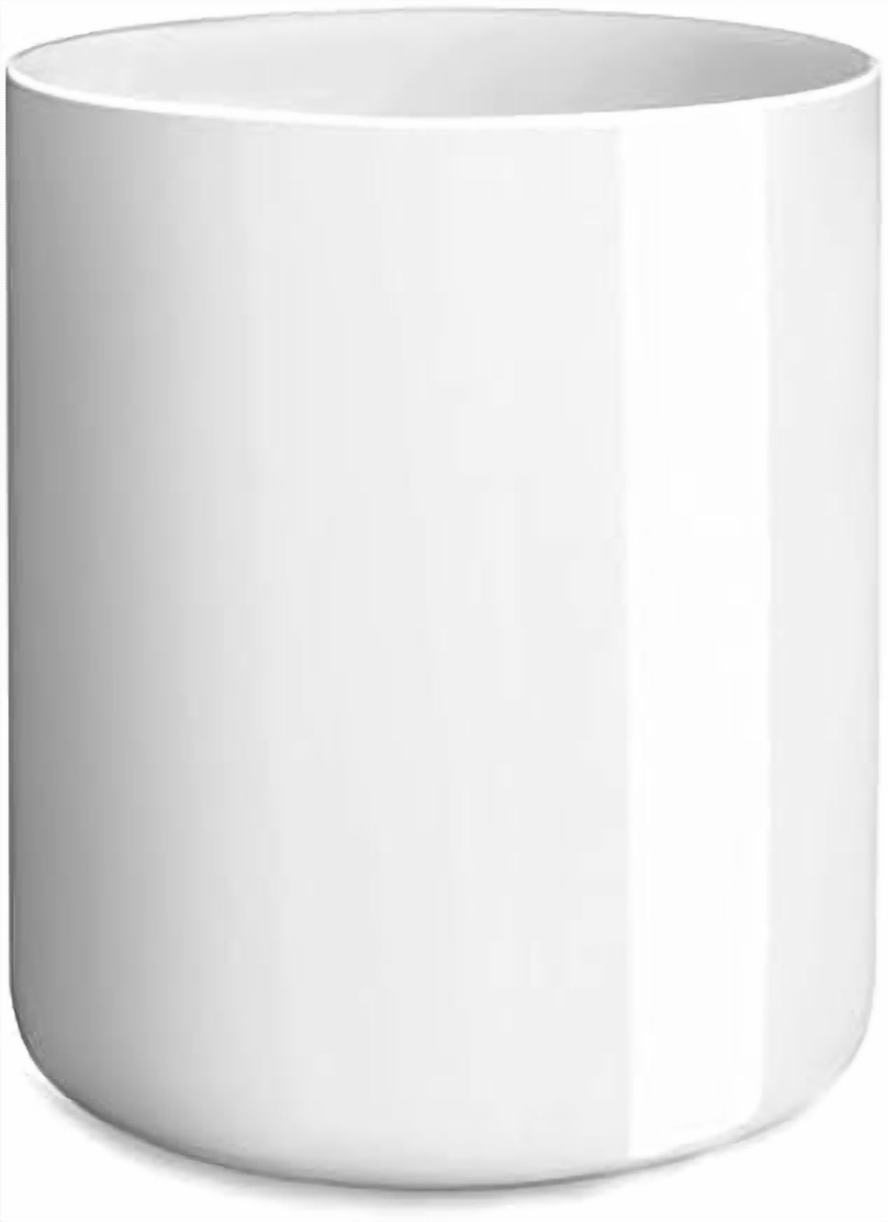 White utensil holder for Countertop, Glossy White Ceramic Utensil Holder for Kitchen Counter Easy to Clean, Modern Small Cooking Utensil Holder Spatula Crock for Décor, 4.5×6.4 IN