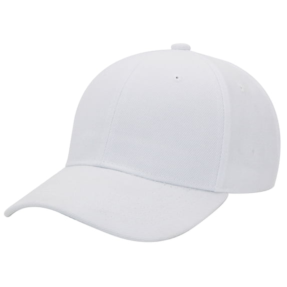White velcro closure unisex casual baseball cap