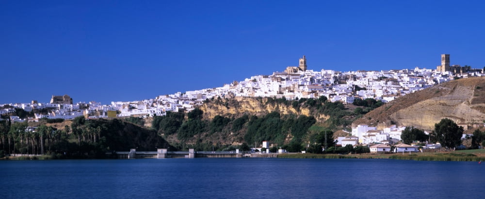 White village Arcos de la Frontera Cadiz Province Andalusia Spain Canvas Art - Panoramic Images (36 x 12)